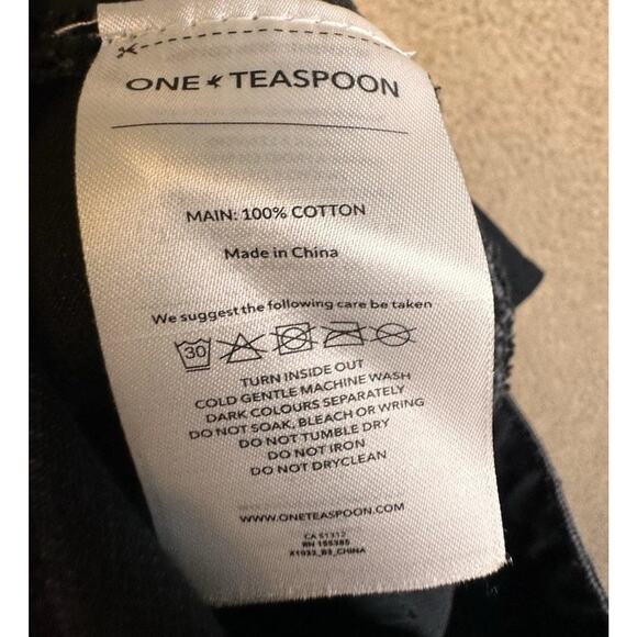 One Teaspoon x Free People Chain Maxi Slit Denim Grunge Whimsigoth Skirt Sz 27 - Picture 6 of 16